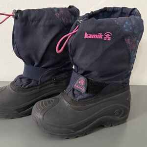 Kamik Children's Black and Pink Snow Boots